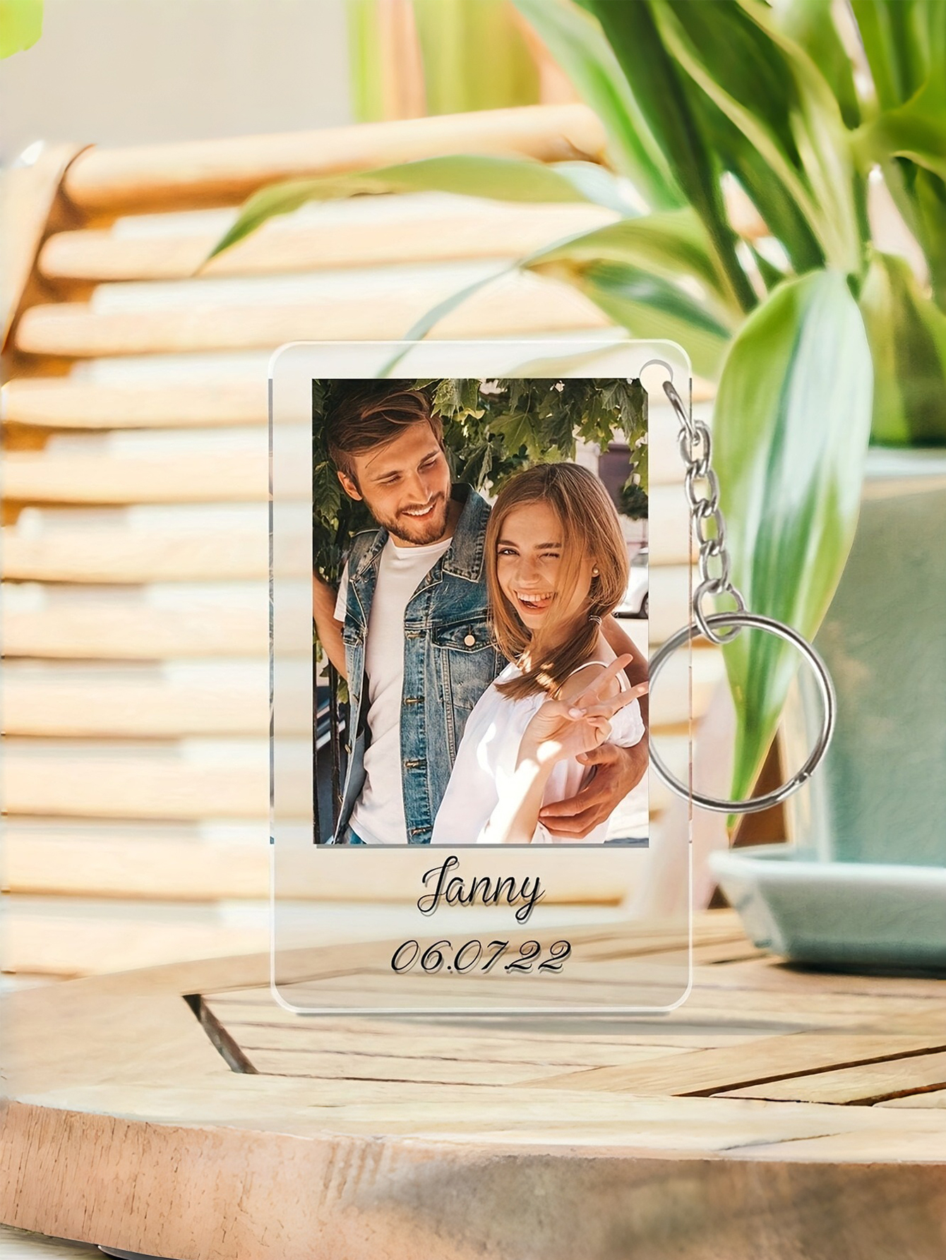 Custom 2D Flat Keychain Personalized Photo Custom Nameplate Keychain